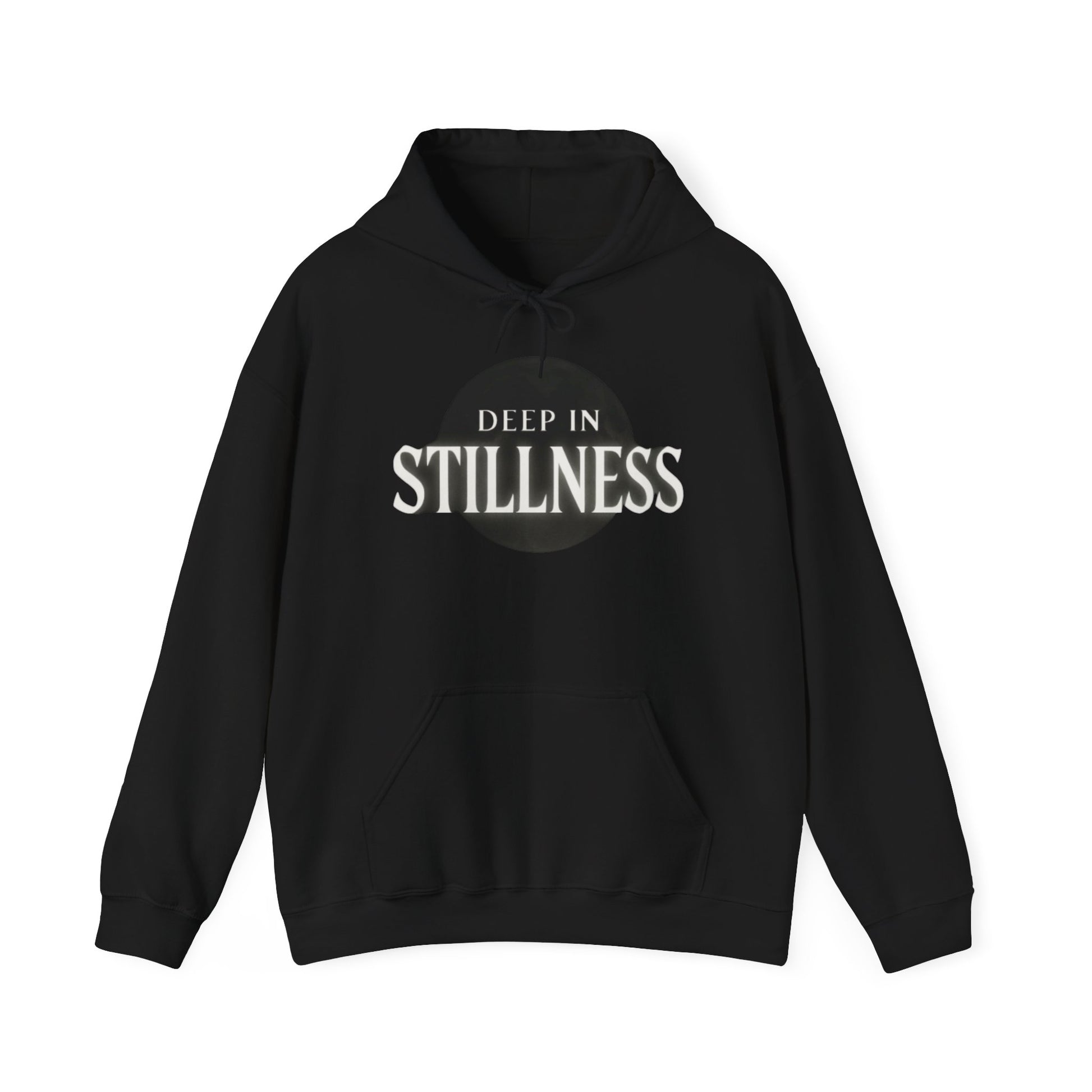 "DEEP IN STILLNESS" Hoodie – Embrace the Quiet Within - Black