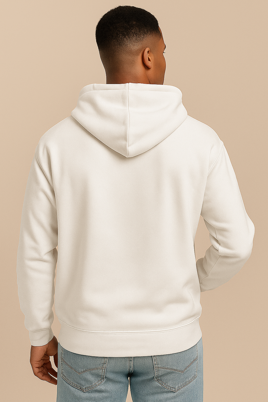 "VOID" Minimalist Hoodie – Embrace the Stillness in White