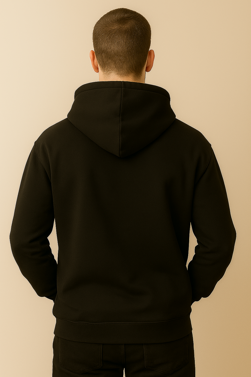 "VOID" Minimalist Hoodie – Embrace the Stillness in Black