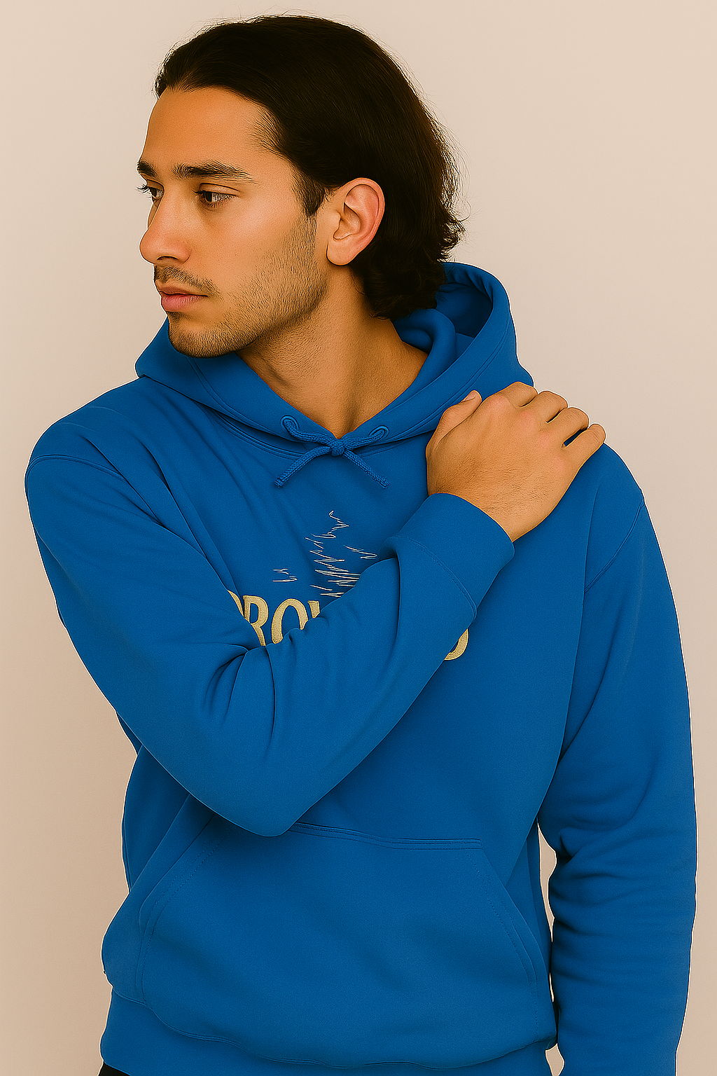 "DROWNED" Reflective Thought Hoodie – Lost in the Mind’s Depths - Blue