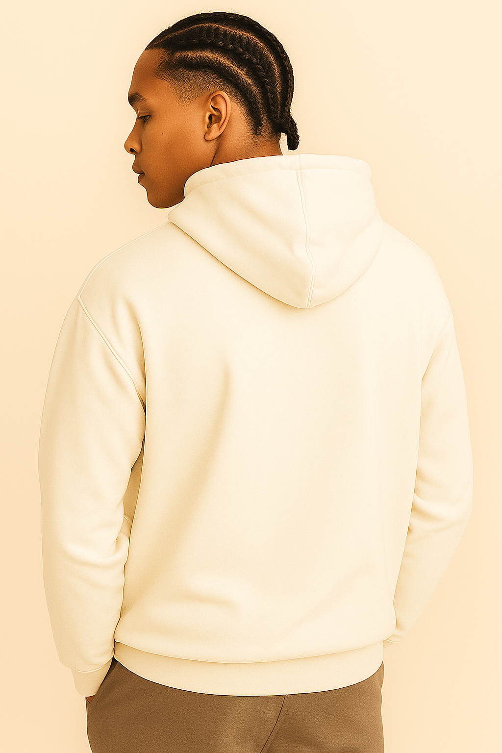 "SILENT POWER" Hoodie – Strength in Stillness, Calm in Chaos - White