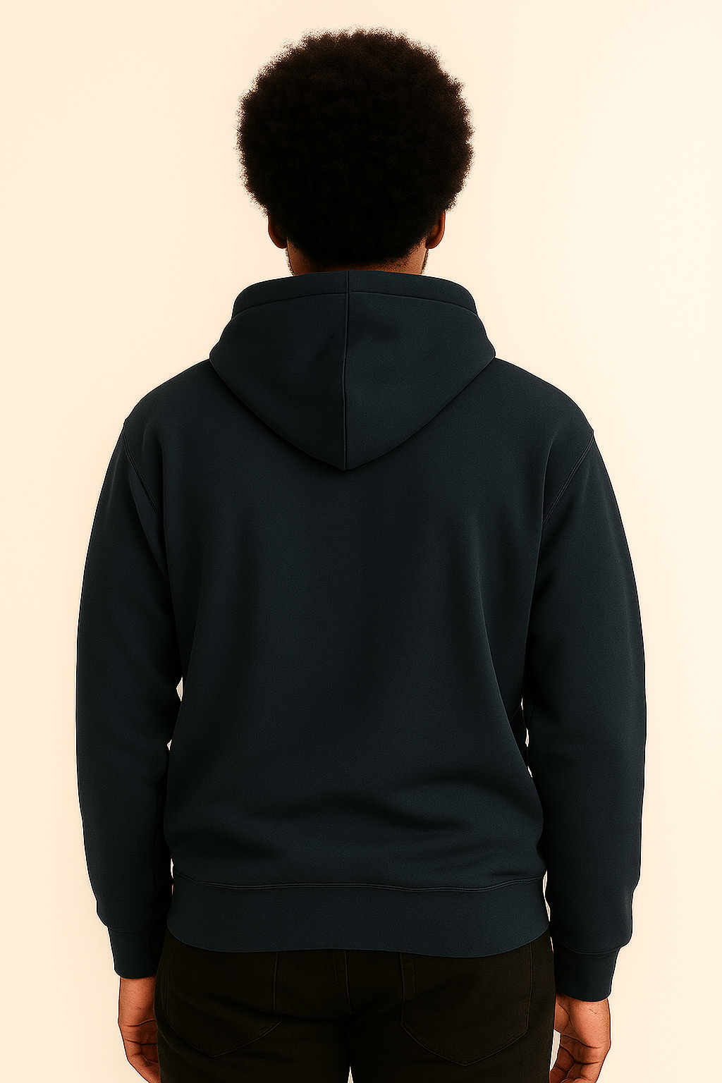 "IN SOLITUDE" Hoodie – Find Peace Where the World Grows Quiet - Navy
