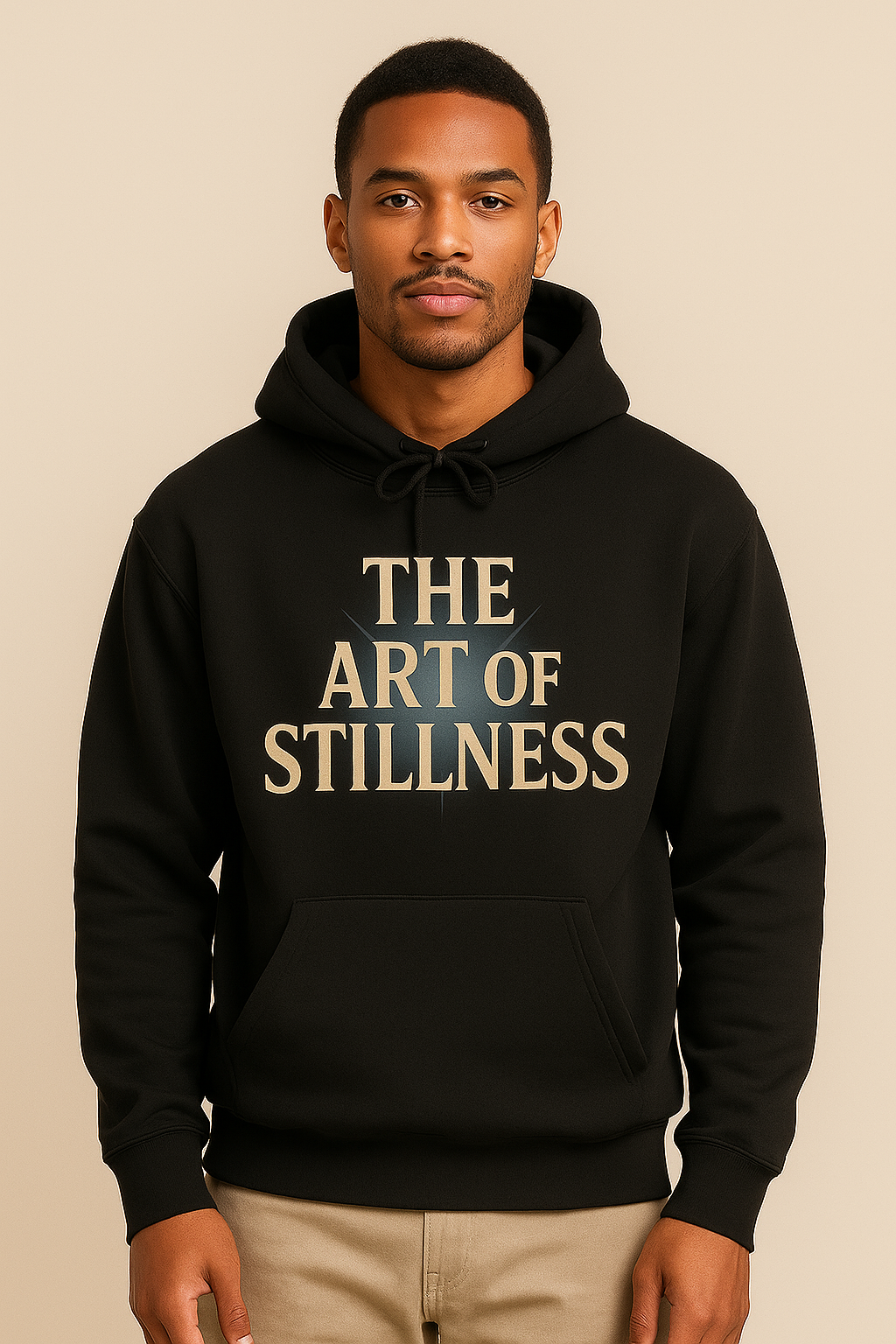 "THE ART OF STILLNESS" Hoodie – Find Beauty in the Quiet - Black