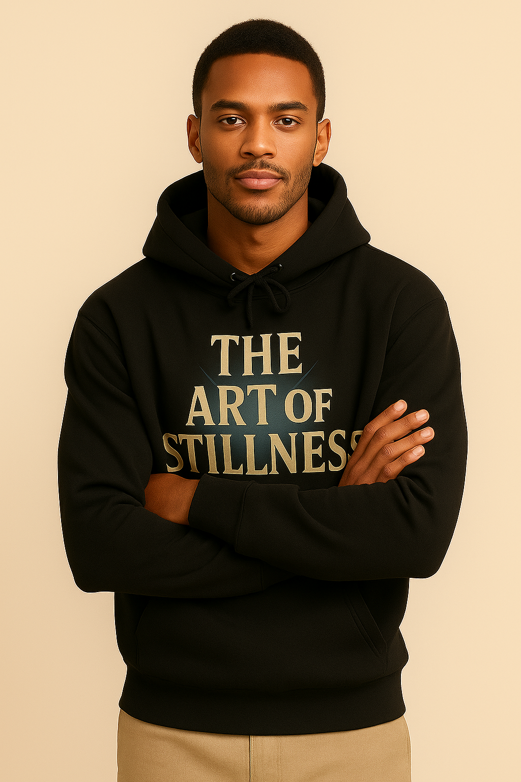 "THE ART OF STILLNESS" Hoodie – Find Beauty in the Quiet - Black