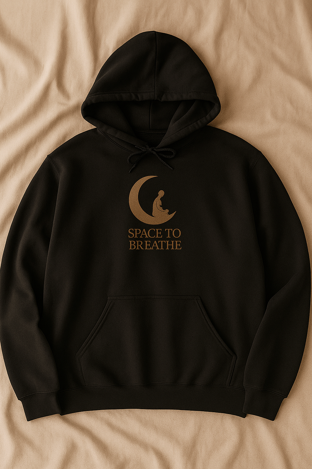 "SPACE TO BREATHE" Hoodie – Where Stillness Begins - Black
