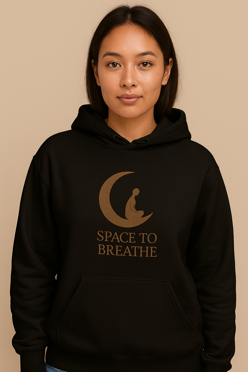 "SPACE TO BREATHE" Hoodie – Where Stillness Begins - Black