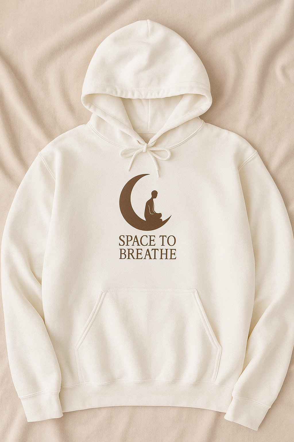 "SPACE TO BREATHE" Hoodie – Where Stillness Begins - White