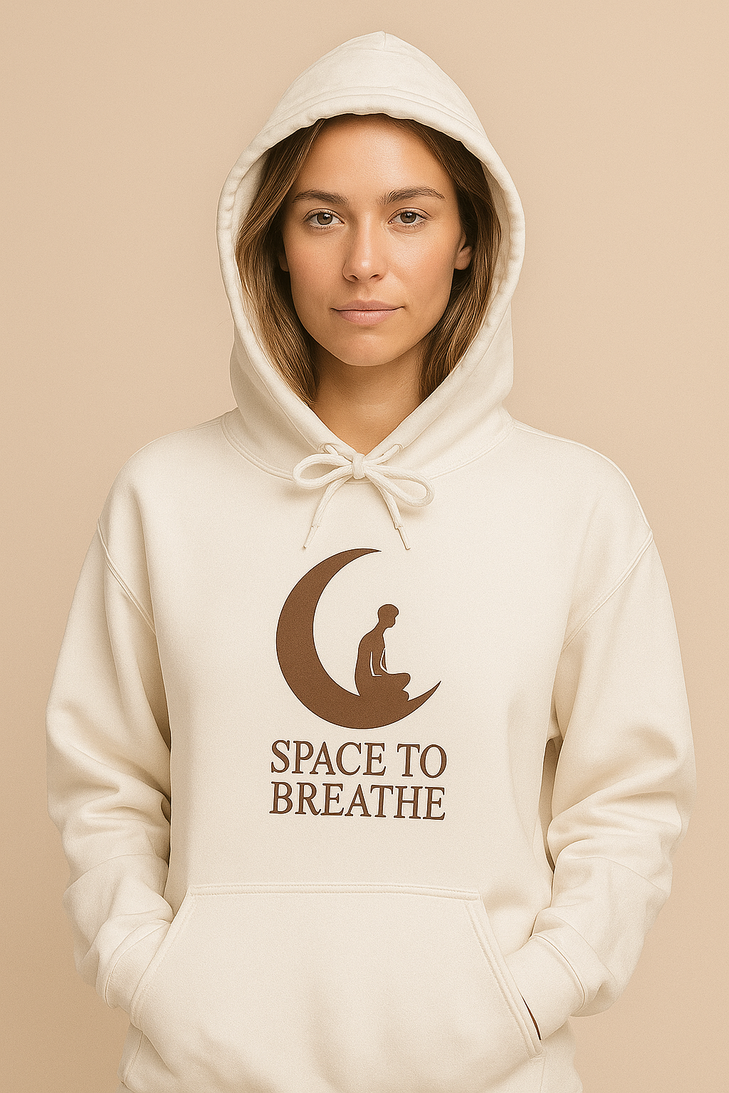"SPACE TO BREATHE" Hoodie – Where Stillness Begins - White