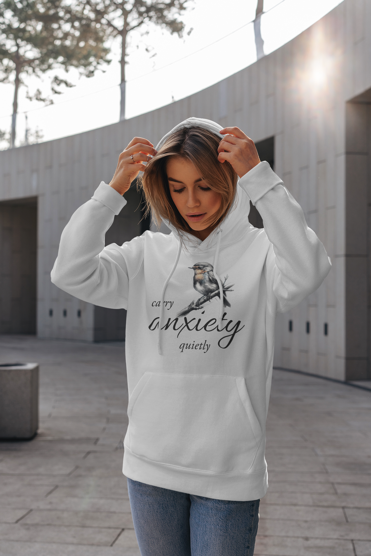 Carry Anxiety Quietly — Quiet Comfort Hoodie