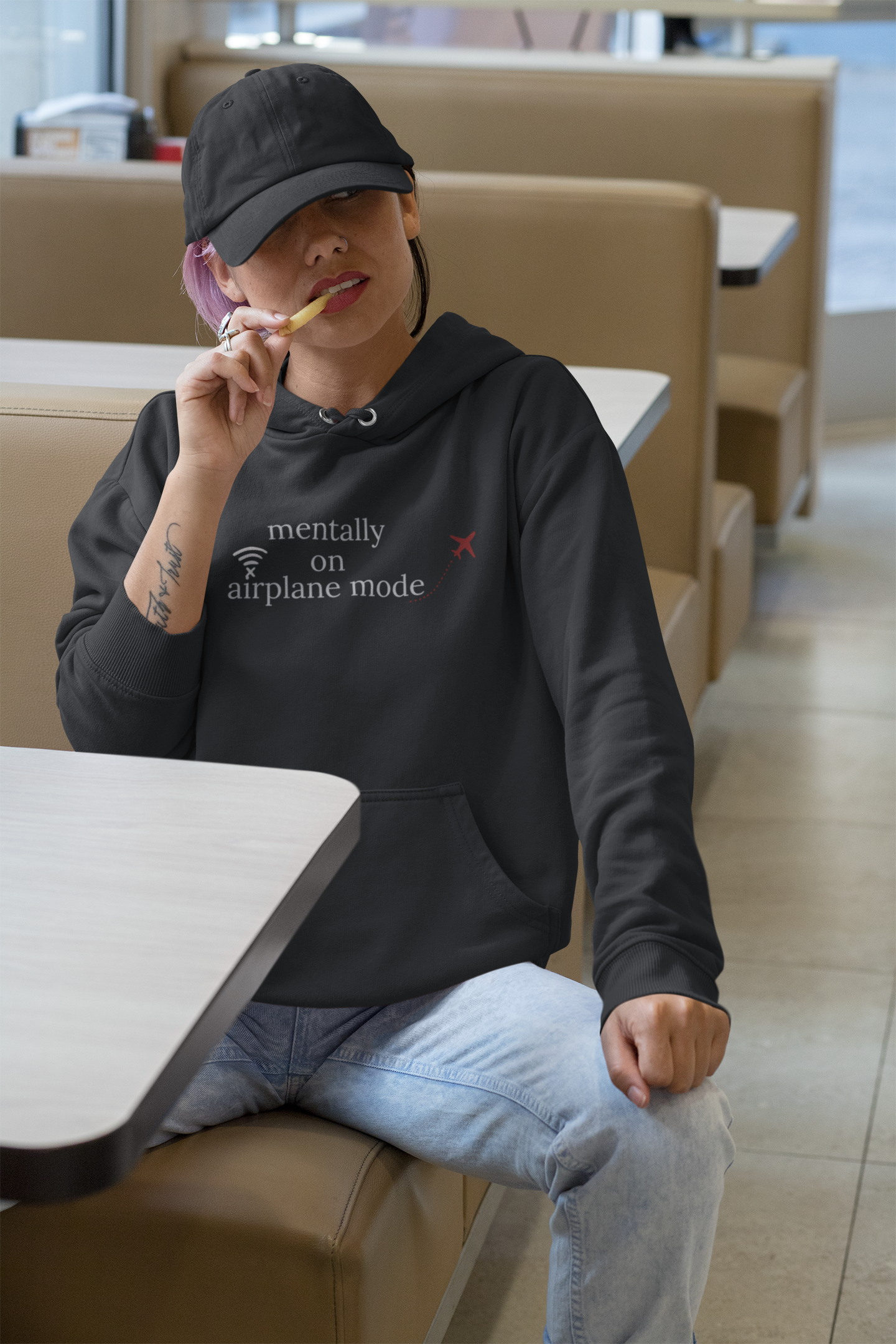 Mentally on Airplane Mode — Quiet Comfort Hoodie